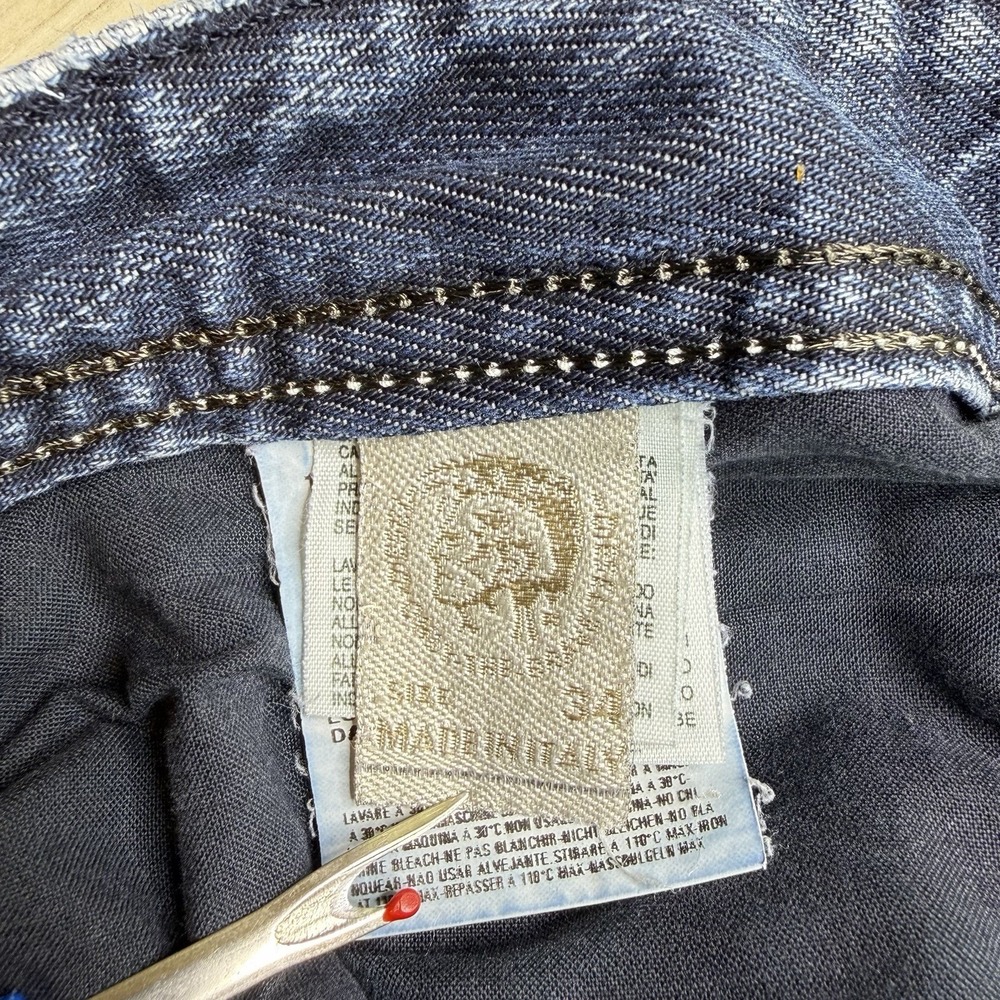 Diesel Industry Mens LARKEE Button Fly 5 Pocket Denim Jeans Blue Wash Size 34x32 - Picture 10 of 16